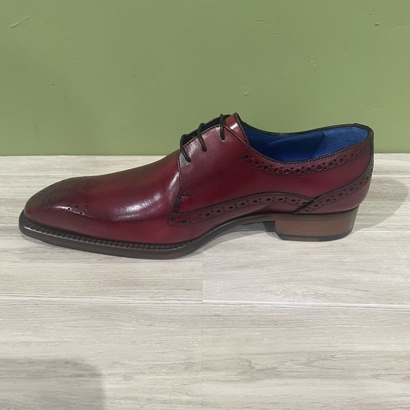 Emilio Franco Stylish Red Leather calf Dress Shoes oxford point toe main image 5